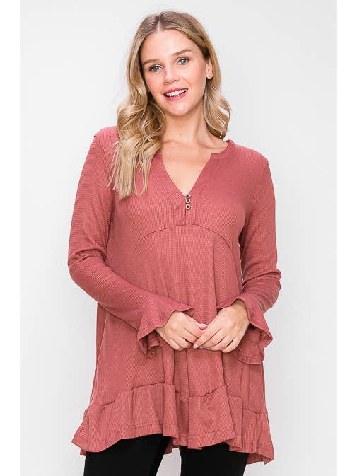 ePretty – wholesale Tunic – Women’s – EP-TP1816 Waffle Knit Tunic Top9