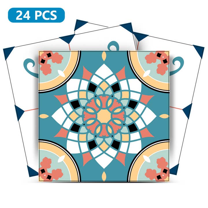 Blå och vita mexikanska stänkskyddsplattor klistermärken modell - SB51 för wholesale av Mi Alma LLC