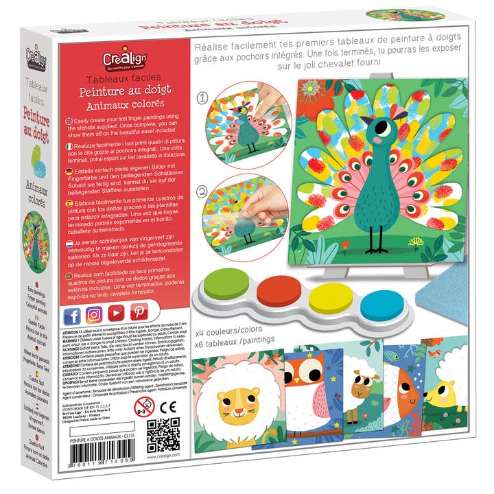 Créa Lign' - Wholesale Finger Paint - Finger Painting “Colorful Animals”1