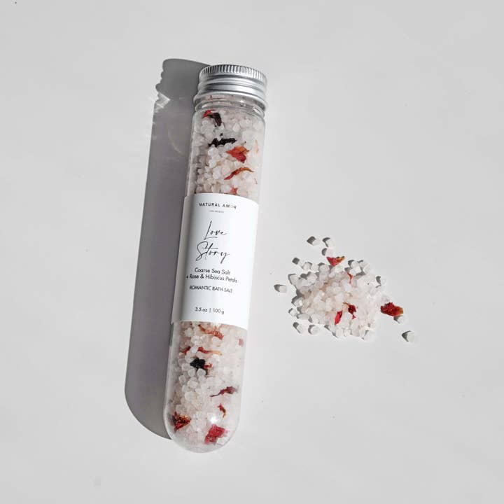 Natural Amor LLC - Wholesale Bath Salts - Natural Bath Salt in Tube 3.5oz with Natural Ingredients