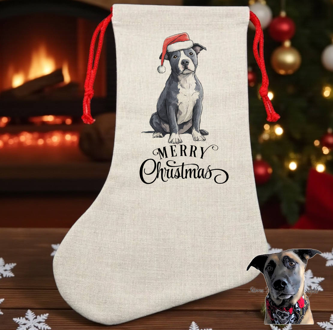 Storms Style – wholesale Holiday Stocking – Christmas Doodle Dogs Stockings and Santa Sacks 6