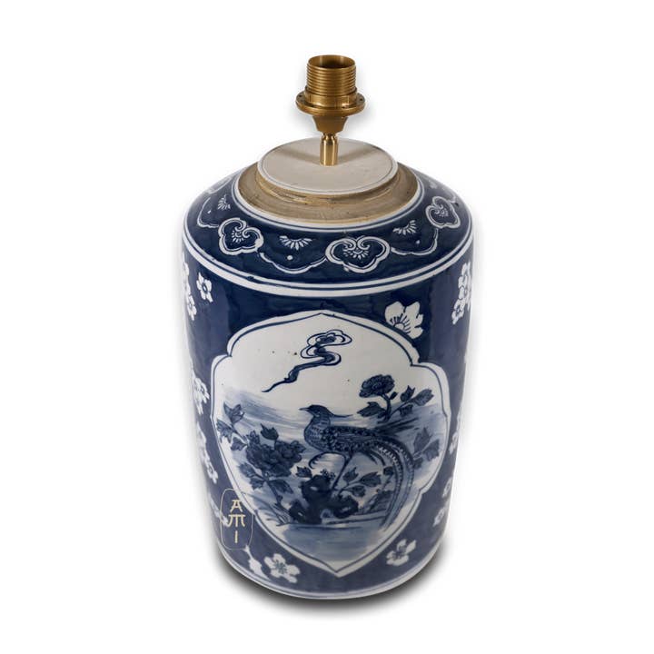 Asian Mix Interior - Wholesale Accent/Desk Lamp - Floral bird lamp base2