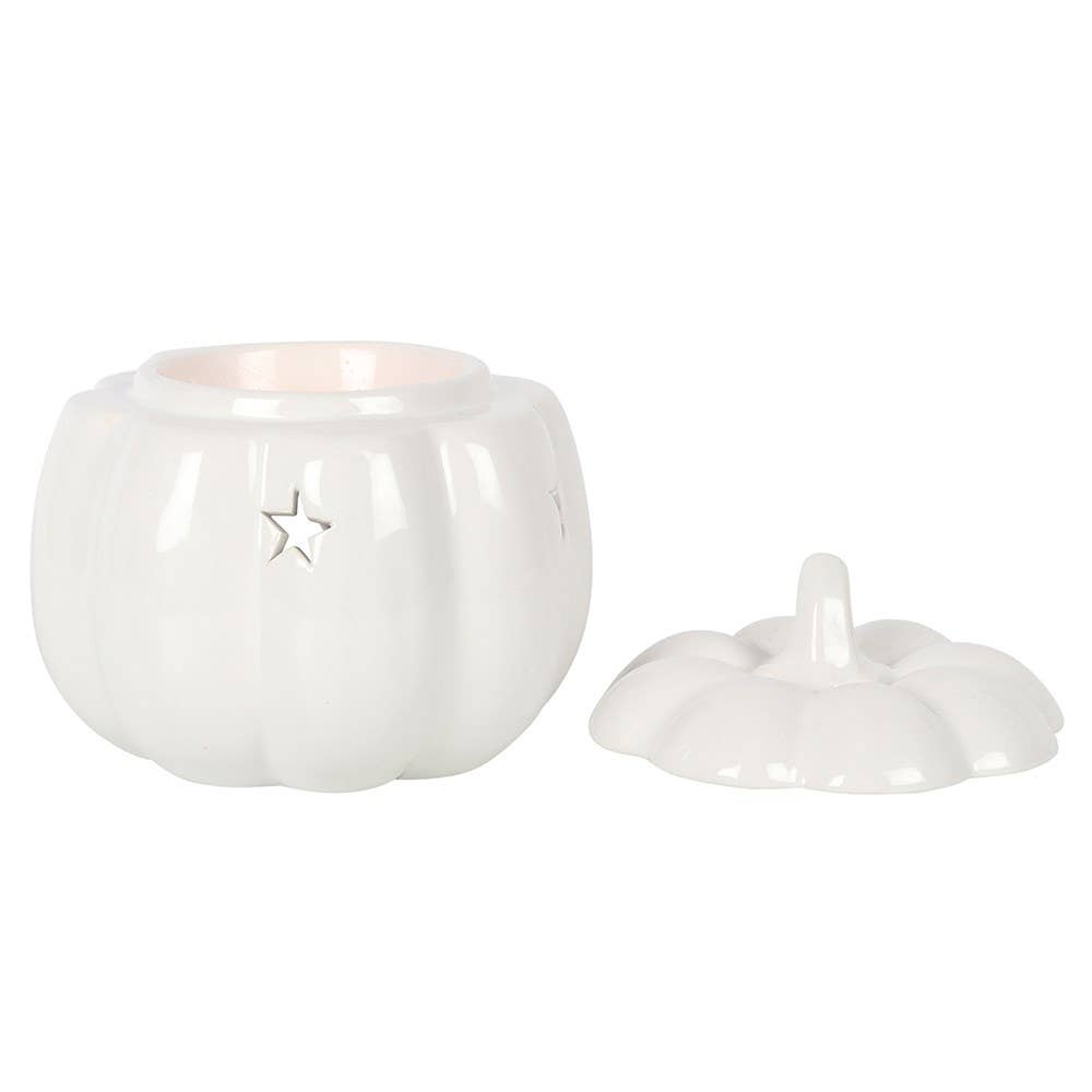 Something Different Wholesale - Wholesale Oil Warmer - White Autumn and Fall Pumpkin Halloween Oil Burner3