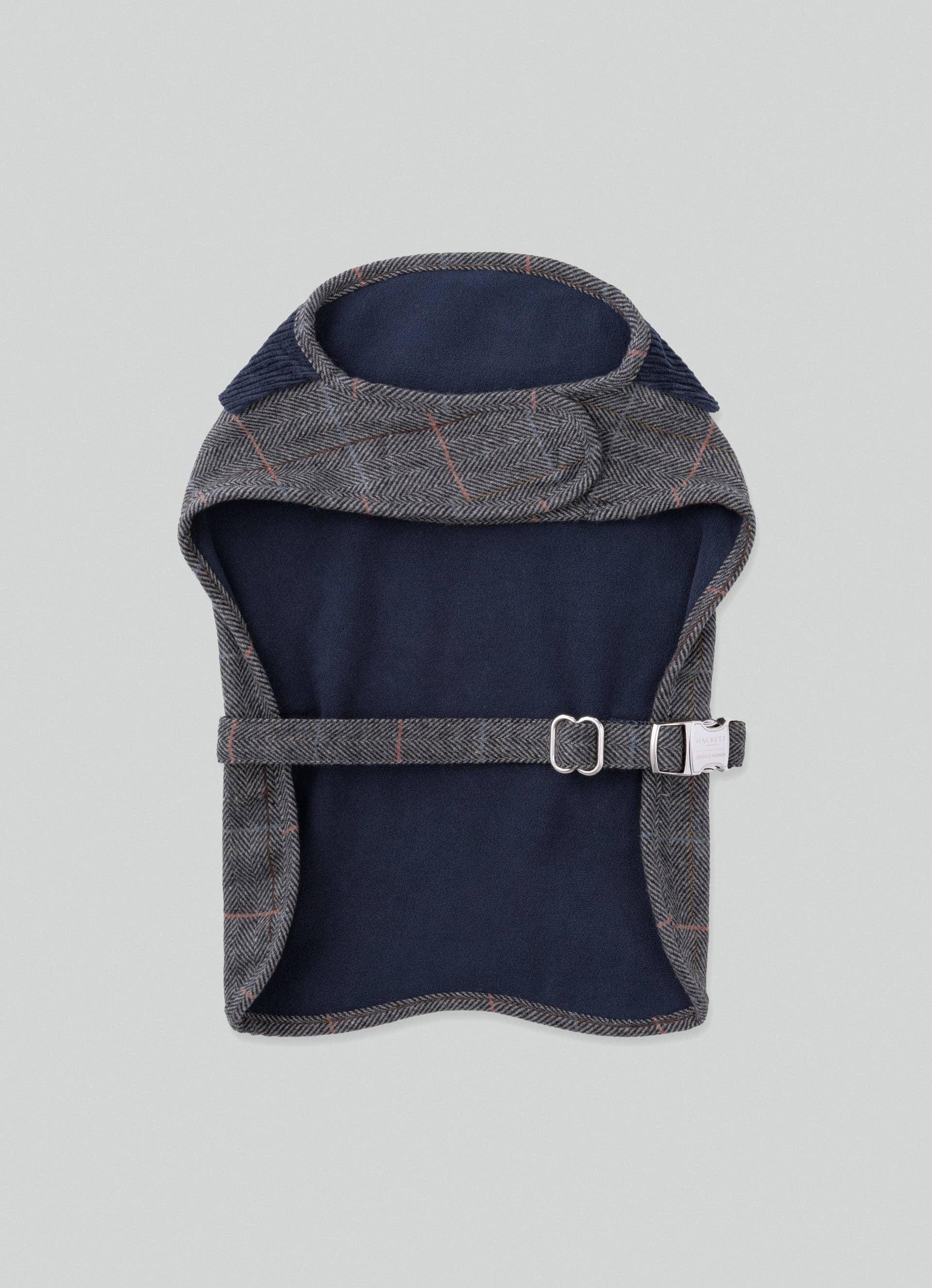 Hugo & Hudson - Wholesale Pet Jacket - Dog - Hackett x Hugo Hudson Grey Checked Tweed Dog Jacket2