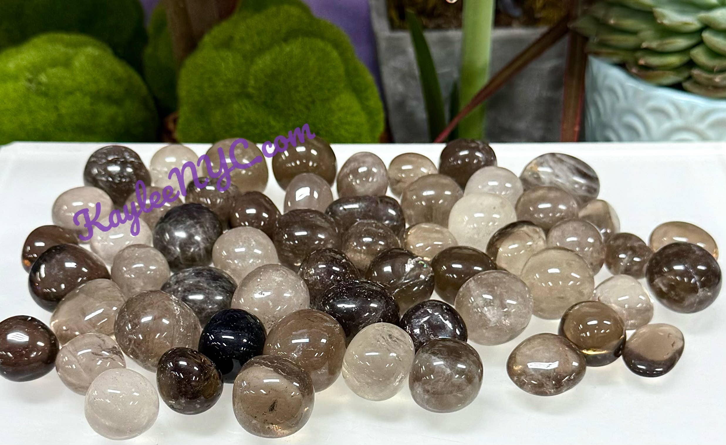 KayleeNYC - Wholesale Spiritual Stone/Crystal - 2 Lbs Natural Smoky Quartz Tumble Healing Energy2