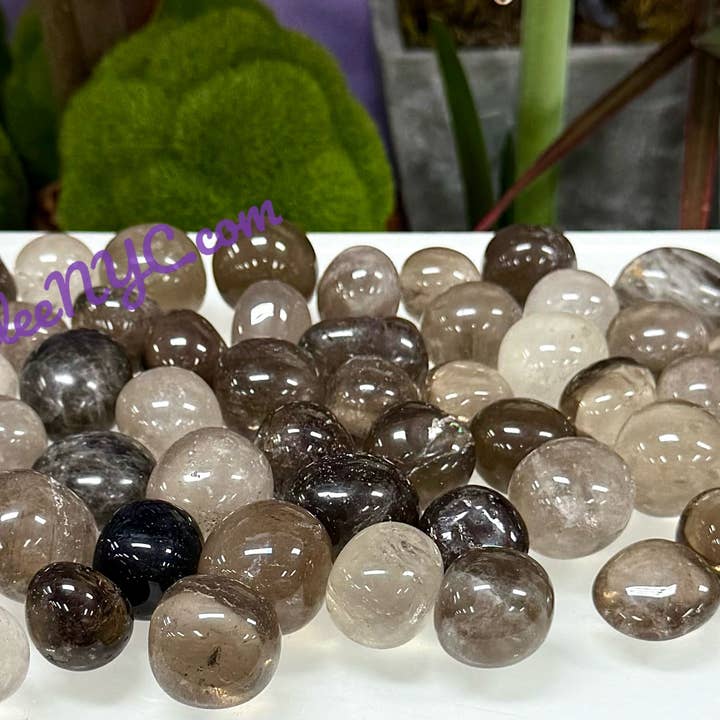 KayleeNYC - Wholesale Spiritual Stone/Crystal - 2 Lbs Natural Smoky Quartz Tumble Healing Energy2