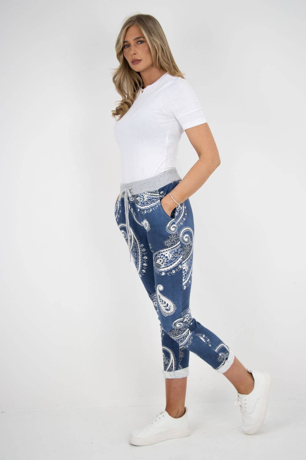 Miss Bold - Wholesale Pants - Women's - Italian Printed Cotton Ladies Trouser25