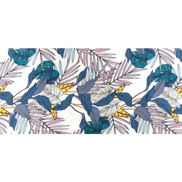 Pokète Inc - Wholesale Scarf - Women's - Gabrielle Hidden Pocket Scarf - Travel Scarf- Tropical White
