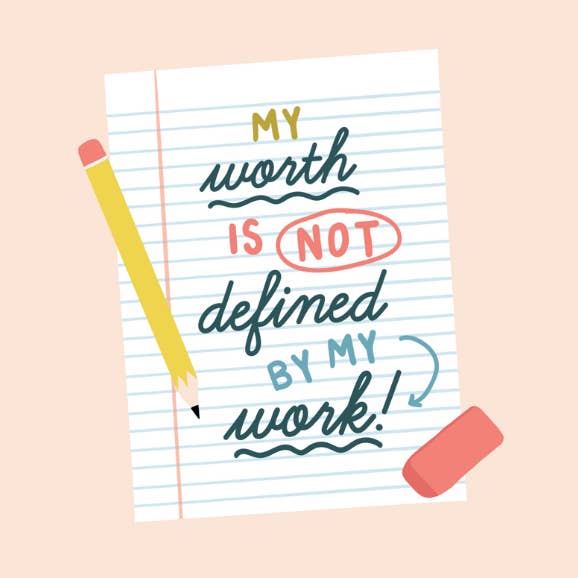 My Worth is Not my Work Print for wholesale by Oh Happy Dani