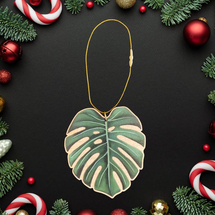 Ornamento de Folha de Monstera – Decoração de Planta em Madeira Sustentável por atacado de Plant Posse