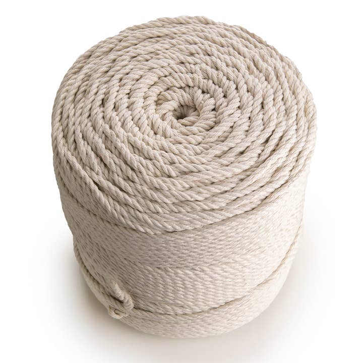 MB Cordas - Wholesale Cord - 4MM 3 Strand Twisted NATURAL Macrame Cotton Cord 1,5 kg, 280m  Macrame Rope 3 ply Craft String2