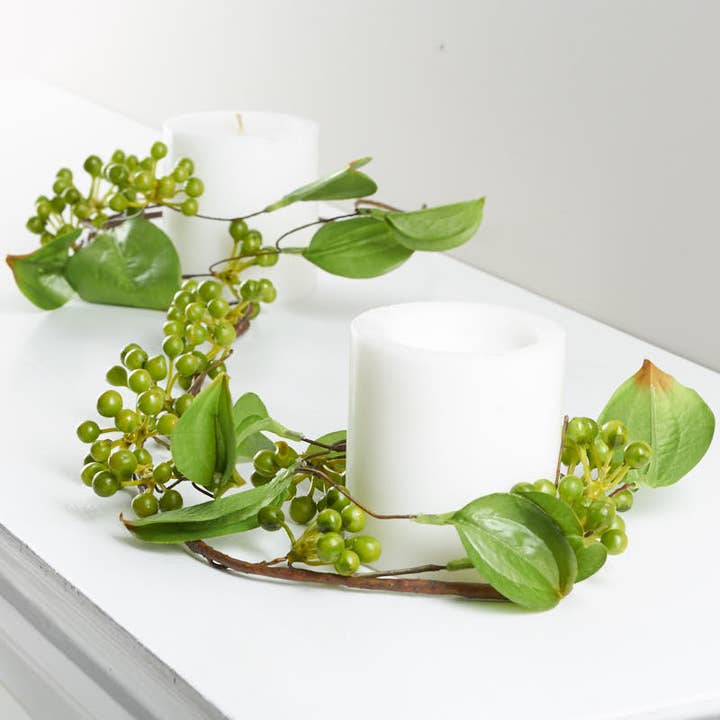 Grinalda de Bagas Verde Primavera - 1,2 metros de comprimento por atacado de Factory Direct Craft