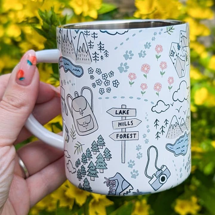 Paws outdoors enamel mug for wholesale by Syd&Co