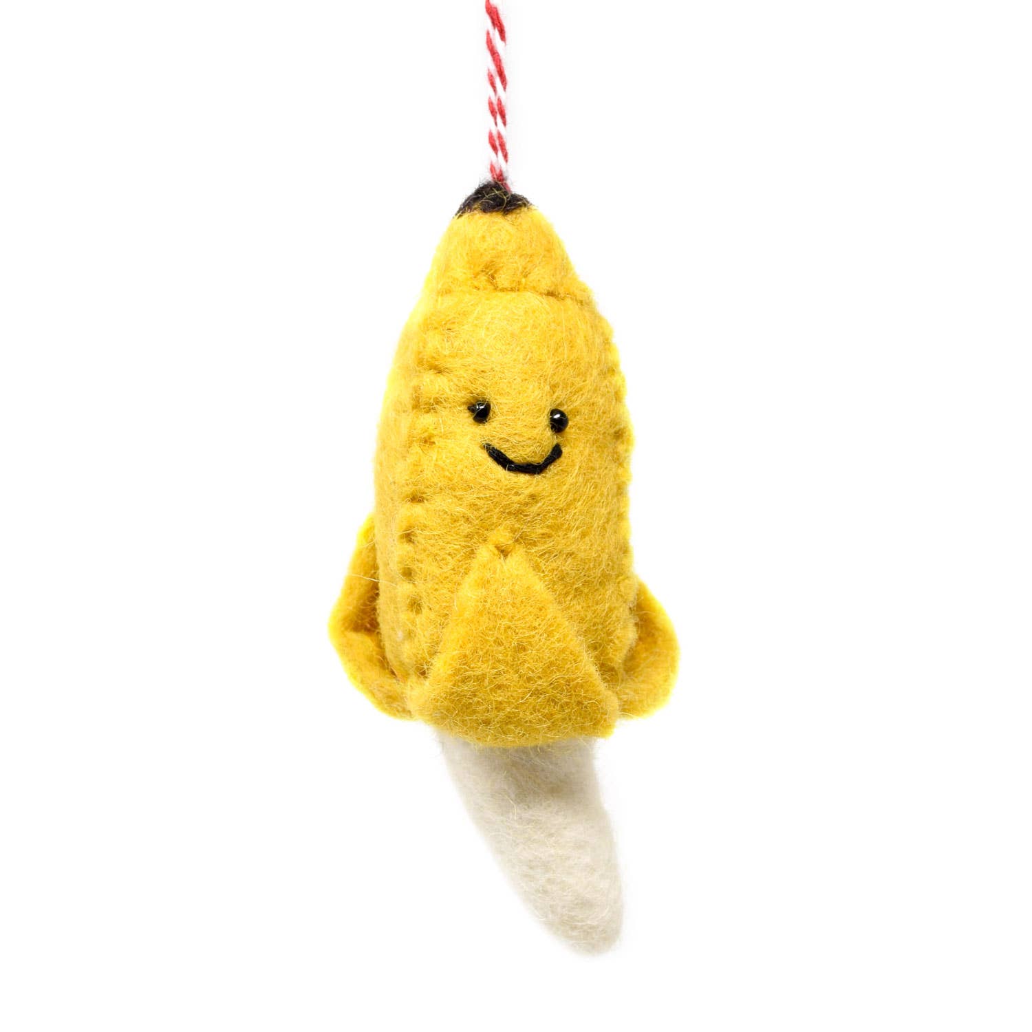 Black Yak Ltd - Vente Objets de décoration - Ornement de Noël banane en feutre - Décor 100 % laine1