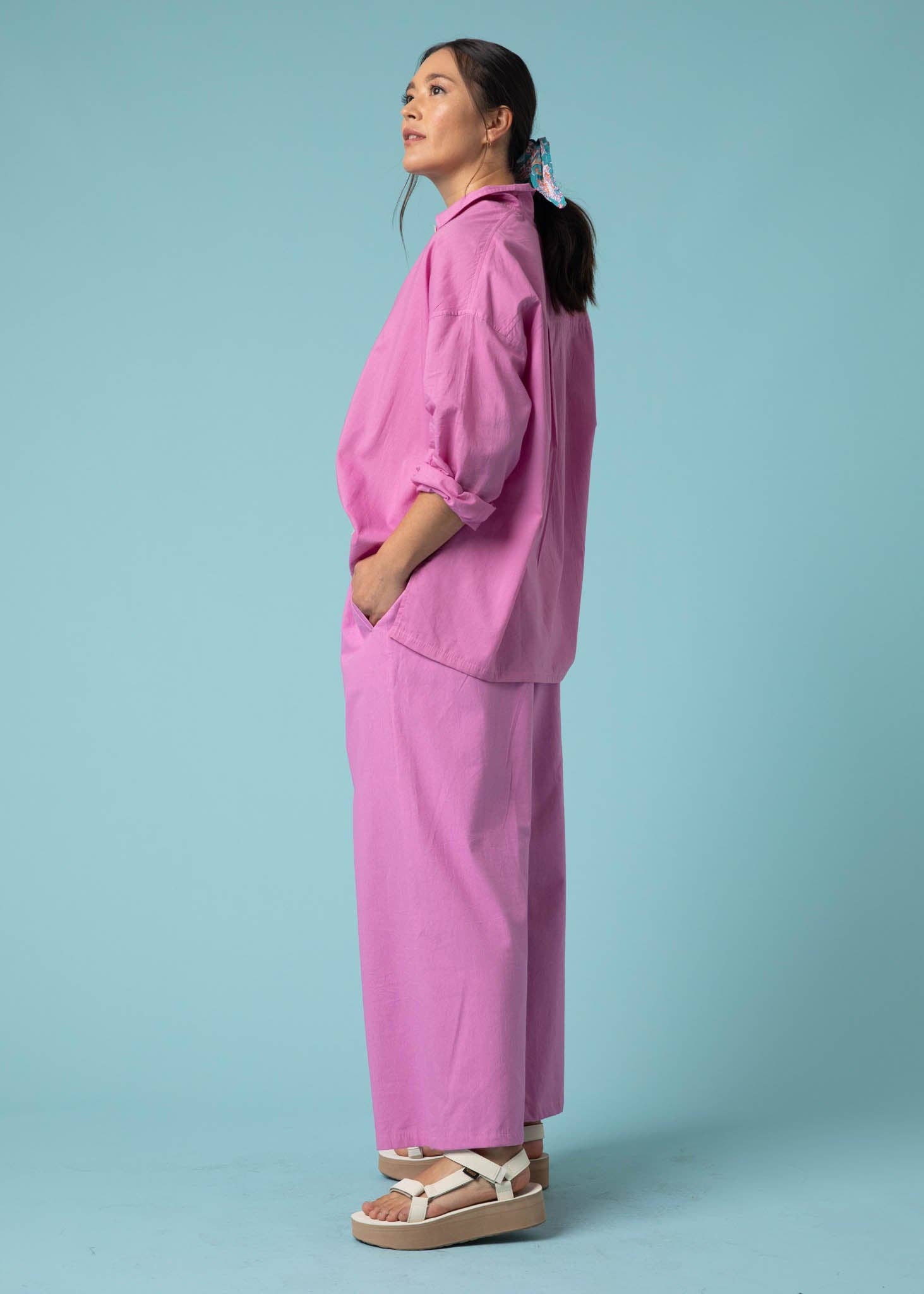 and for Good – Calças - Mulher por atacado – Calça Shore - Dahlia3