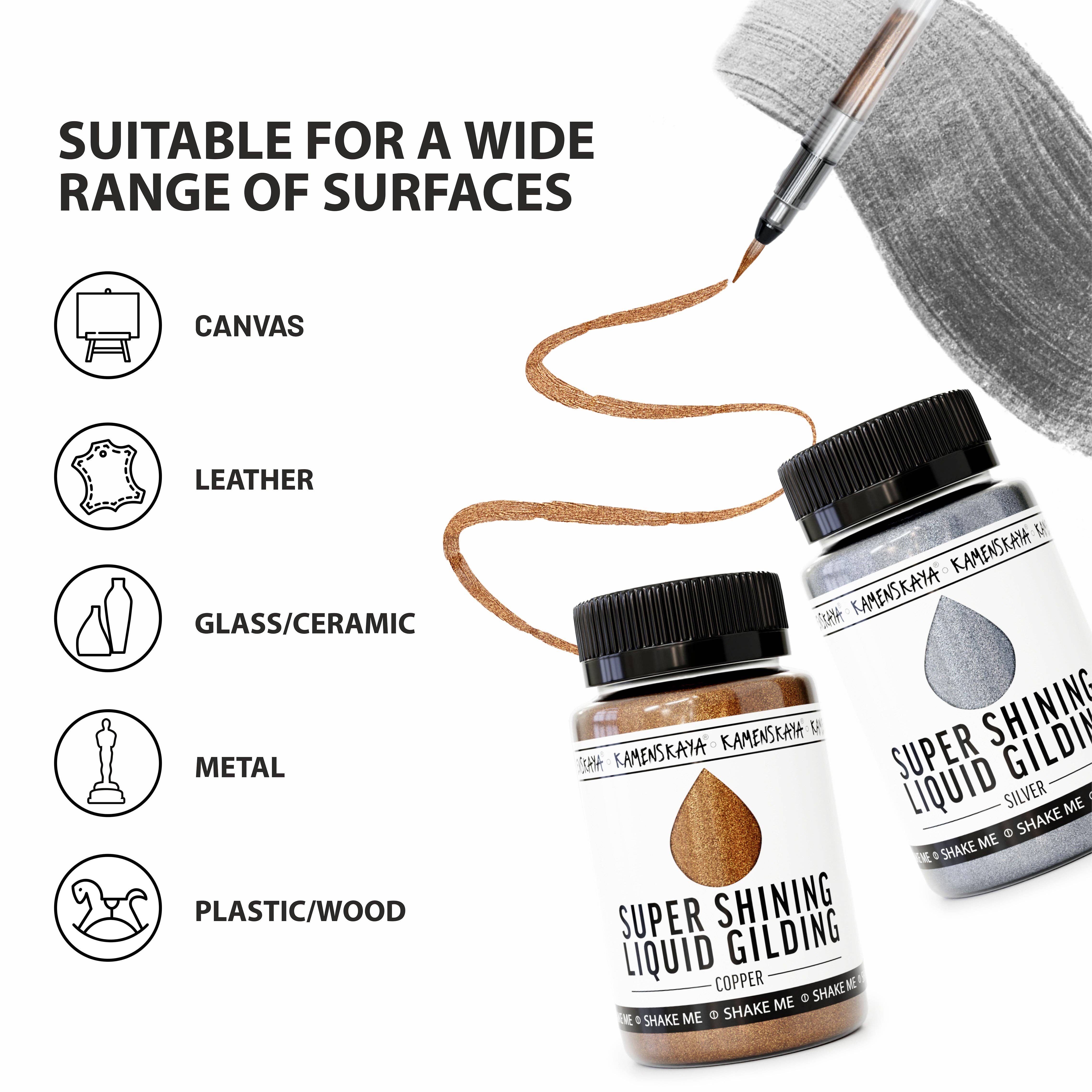 KAMENSKAYA - Wholesale Craft Supplies - Liquid gilding 'Rich gold' (100 ml)4