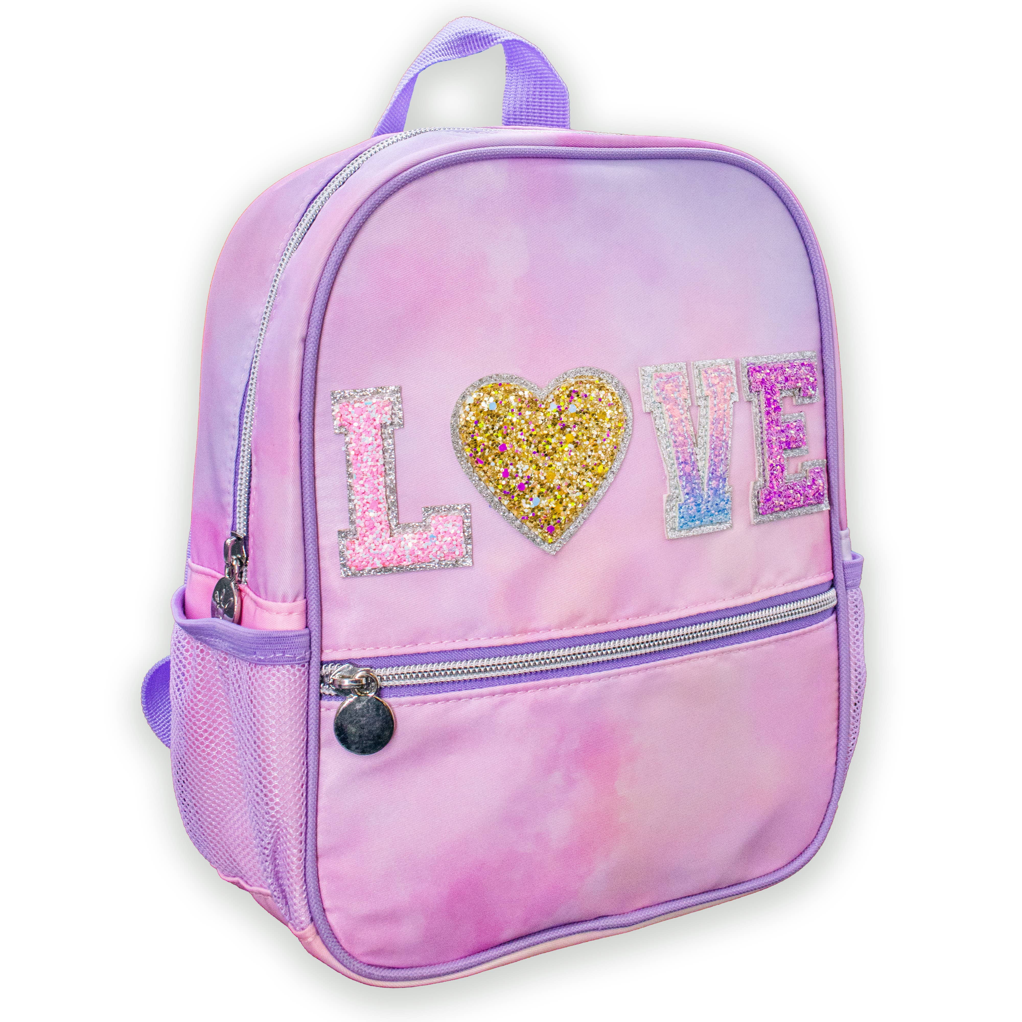 Frog Sac - Wholesale Backpack - Kids - Girls Backpack with Glitter Varsity Letters - Mini Tie Dye13