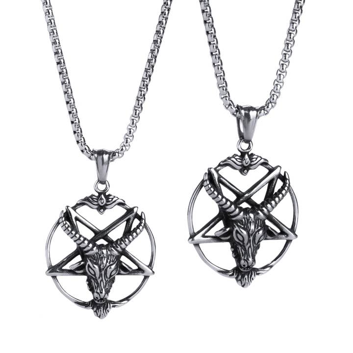 Silver Pentagram halsband för wholesale av Custom Plugs