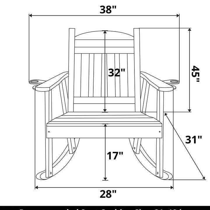The Porch Swing Company - Wholesale Rocking Chair - Keystone Amish Co. Classic Porch Rocker15