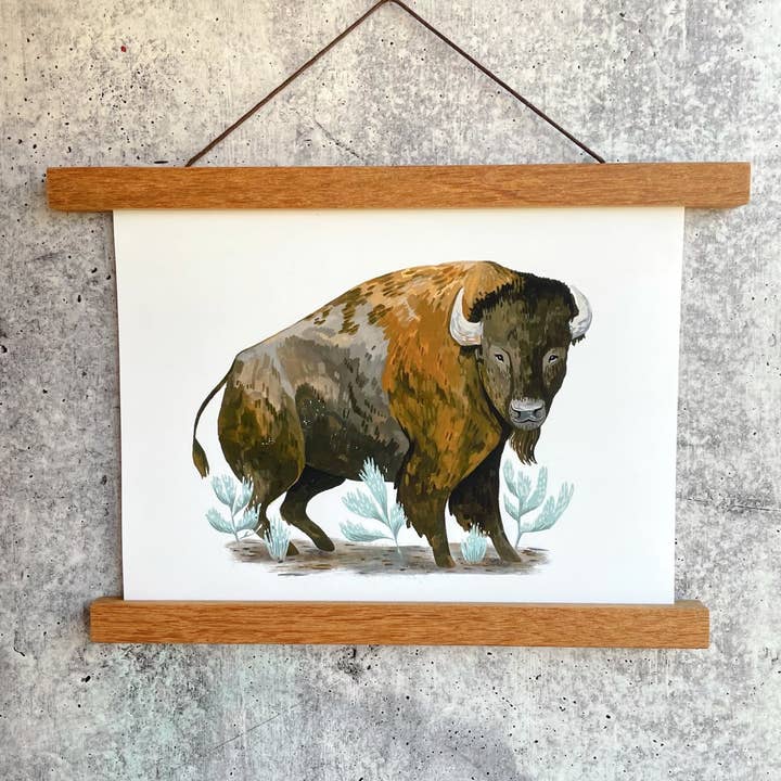 Sagebrush Bison Print for wholesale by Canyon & Cove Art