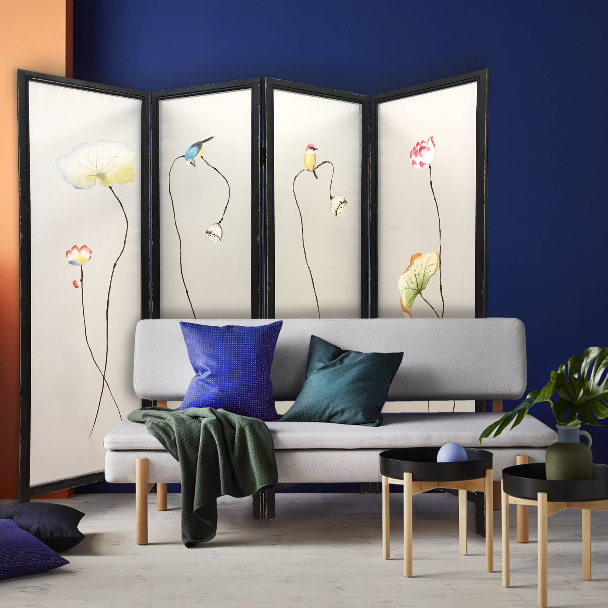 Screen Gems - Vente Paravents - Paravent 4 panneaux Flourishing Screen de Screen Gems3