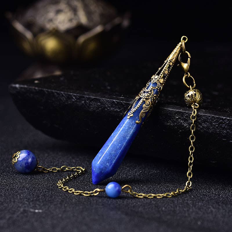 Gemcohub – Großhandel Spiritueller Stein/Kristall – Buntes Pendel aus natürlichem Kristallstein in Hexagon-Form18