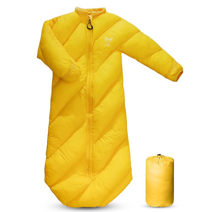 Sacs de couchage gonflés pour tout-petits (2T-4T) - Jaune automne pour la vente par Azitrek