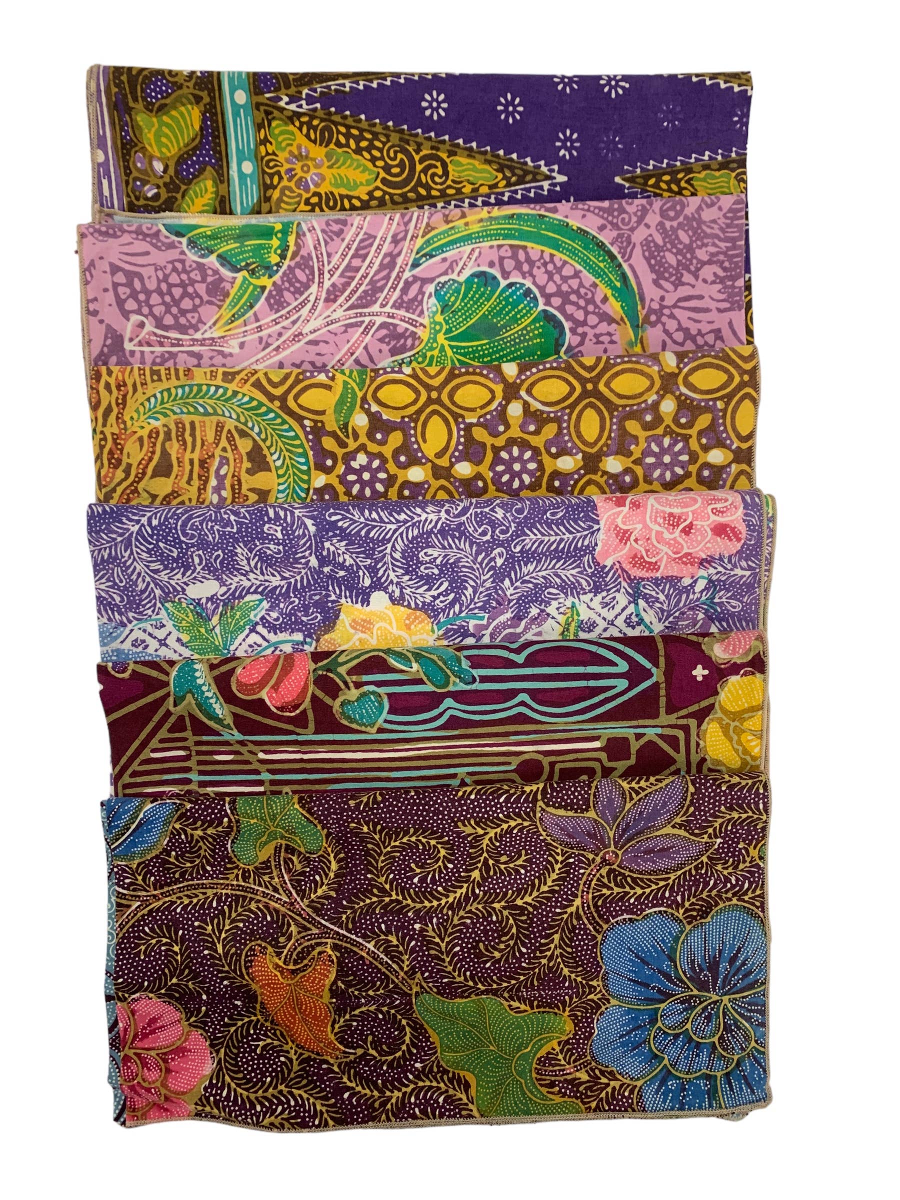 Asia West – wholesale Dinner & cloth napkin – Napkins-blue, green, orange, natural, pink & purple (set/6) 4