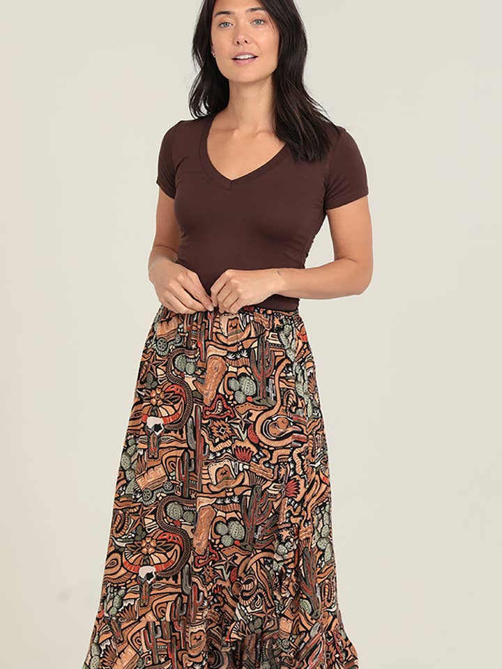 E6E89-WA75 KAKTUSDRUCK VOLANT-SCHLITZROCK für den Großhandel von Nostalgia