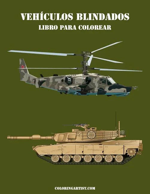 Books by splitShops - Wholesale Coloring & Activity Book - Adult - Vehículos blindados libro para colorear 2 - Paperback0