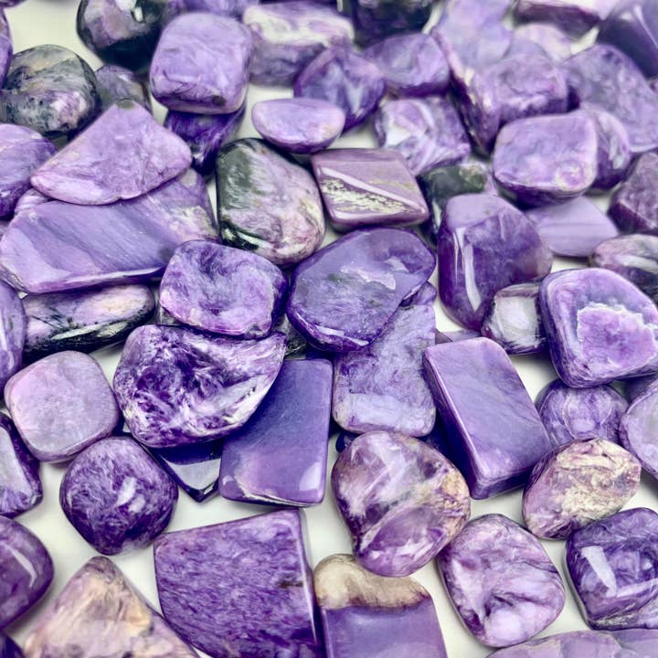 Pelham Grayson Rose - Wholesale Spiritual Stone/Crystal - Charoite Tumbled | 10-25mm | Russia | 200 grams1