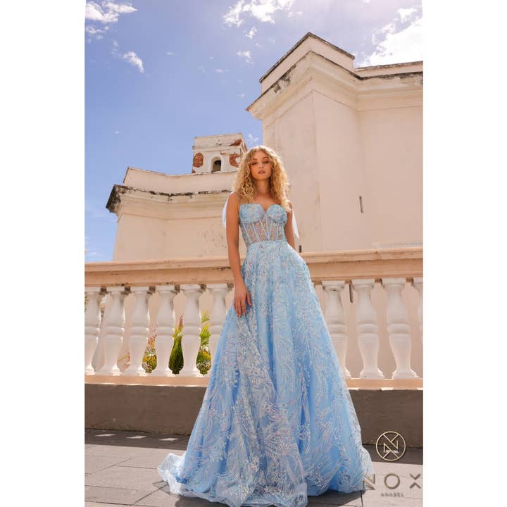 Glitter Print Sleeveless Corset A-line Dress-T1336 for wholesale by Noxanabel