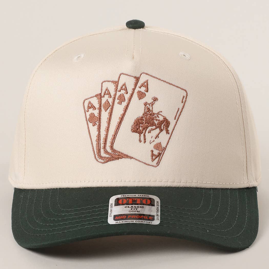 Fashion City - Wholesale Trucker Hat - Unisex - Western Cowboy Card Embroidered Trucker Hat2