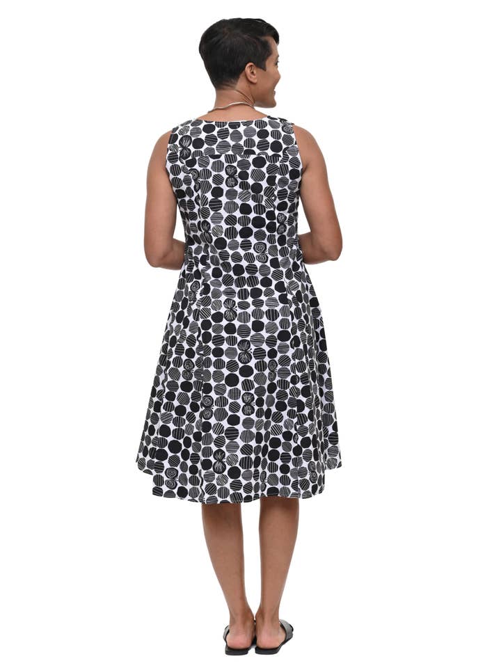 Tulip Clothing - Wholesale Dress - Women's - CV656 Poppie Dress in White Marbles