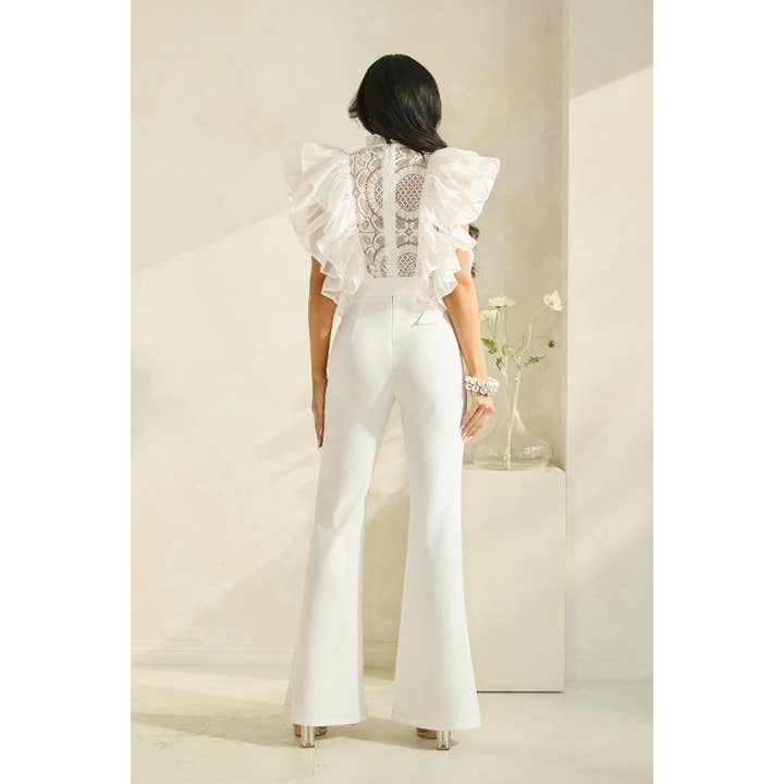 The Sang - Wholesale Jumpsuit - Dames - Jumpsuit met ruches en kanten details5