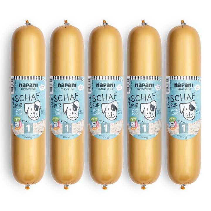 Våtfoder för hundar, ren får i konsttarm, 5 x 800g för wholesale av napani GmbH & Co. KG