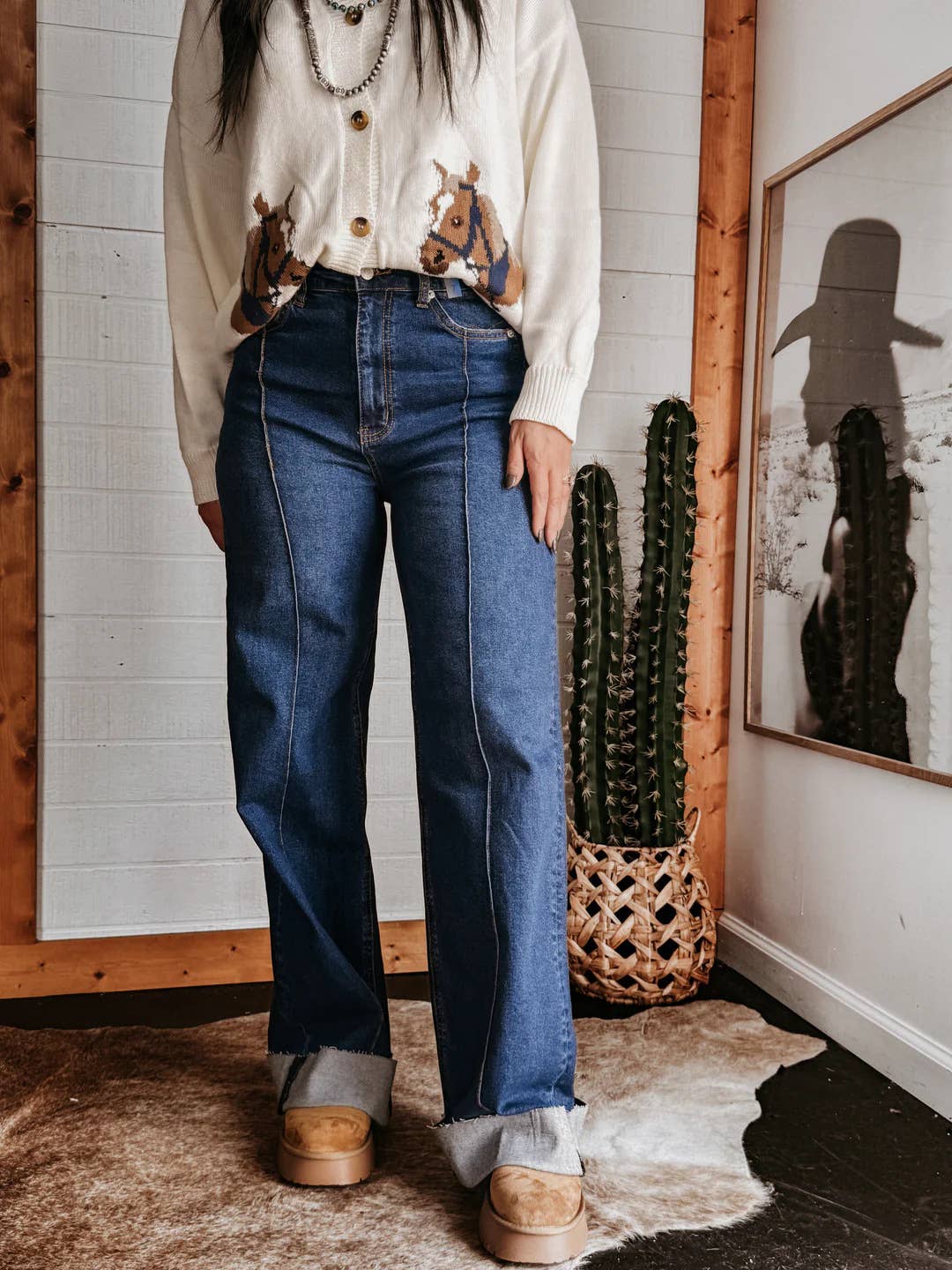 Hope & Sunshine - Vente Jean – femme - Jean décontracté à jambe droite extensible3