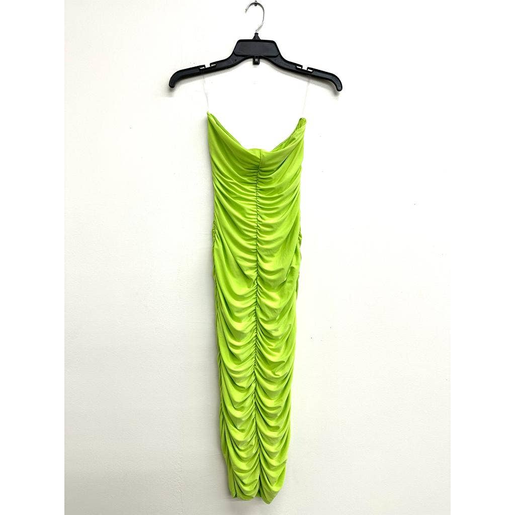 Uptown Apparel - Vendita all'ingrosso Vestito - Donna - Vestito midi a tubino con pieghe e doppio strato3