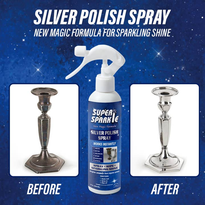Super Sparkle - Wholesale All-Purpose Cleaning Spray - Silver Polish Cleaner Spray (Spray Only) 8 Oz