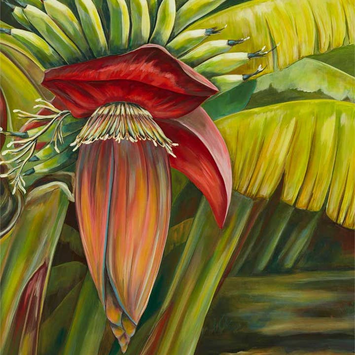 GreenBox Art – Engroshandel Maleri/tegning – Banan Flower Strakt lærred