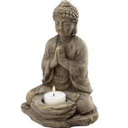 Biedermann & Sons - Wholesale Candle Holder - Stone Buddha Tealight Holder