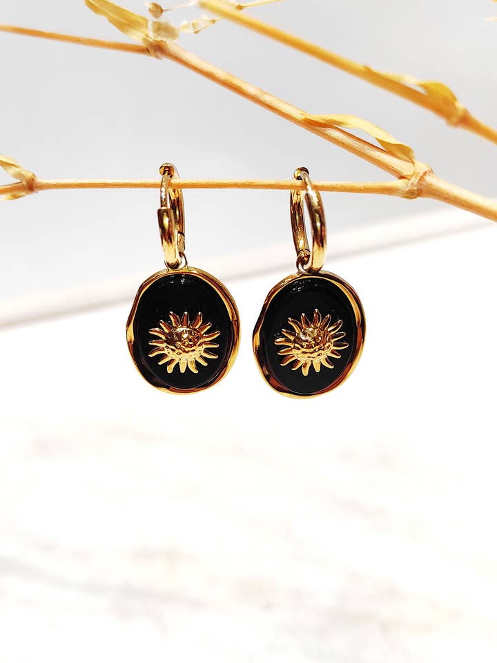 Oraine Sun Stone Earrings for wholesale by LOLO & YAYA