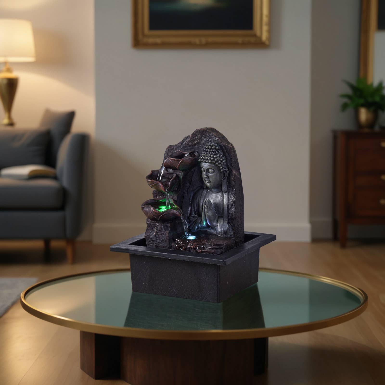 Zen'Arôme – Ornamento por atacado – Fonte Buddha Spiritualidade - Atmosfera Zen com Luzes LED4