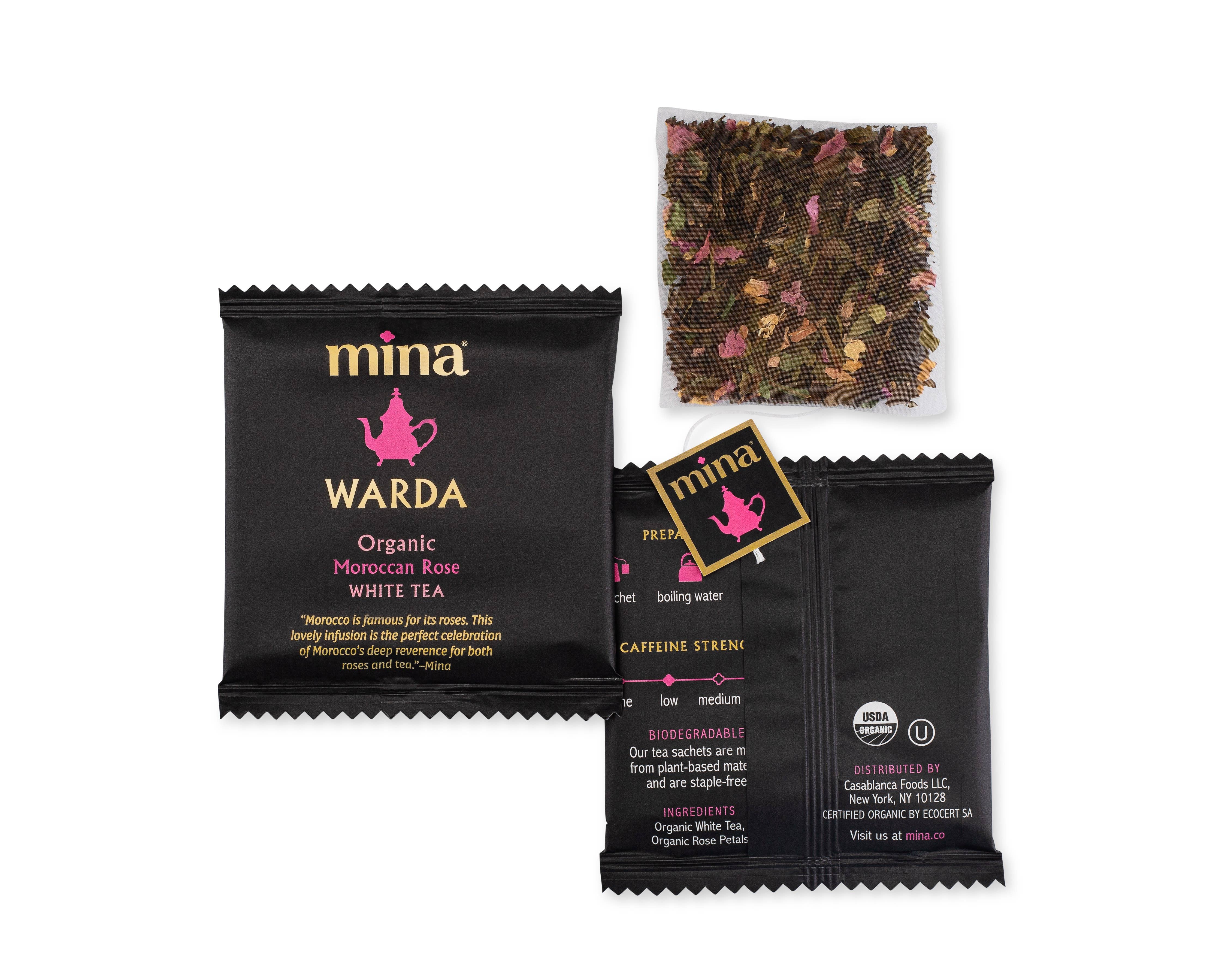 Mina - Wholesale Tea Bags - 15 ct Warda Organic Moroccan Rose White Tea3