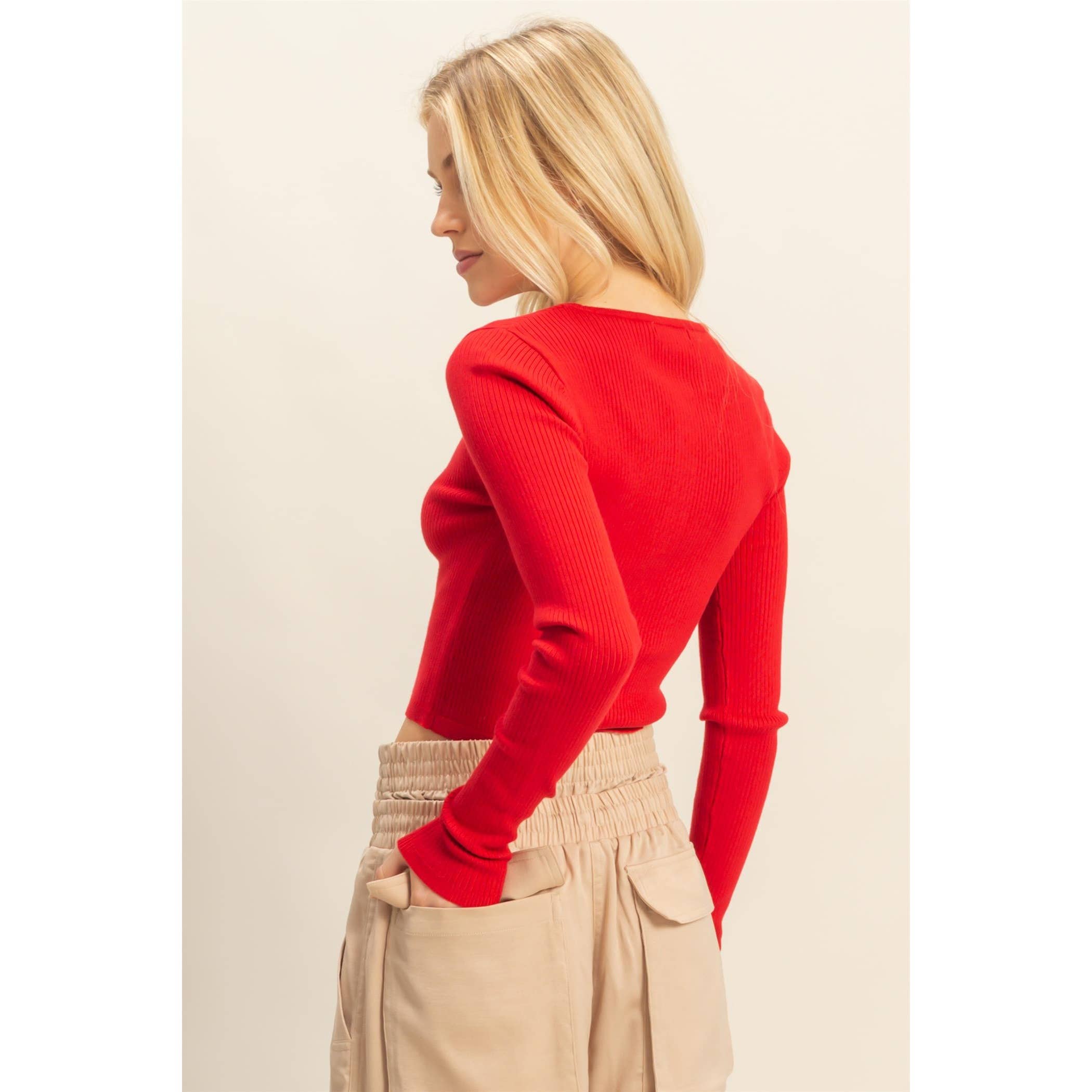 HYFVE - Vendita all'ingrosso Top in maglia - Donna - Top a coste con bottoni6