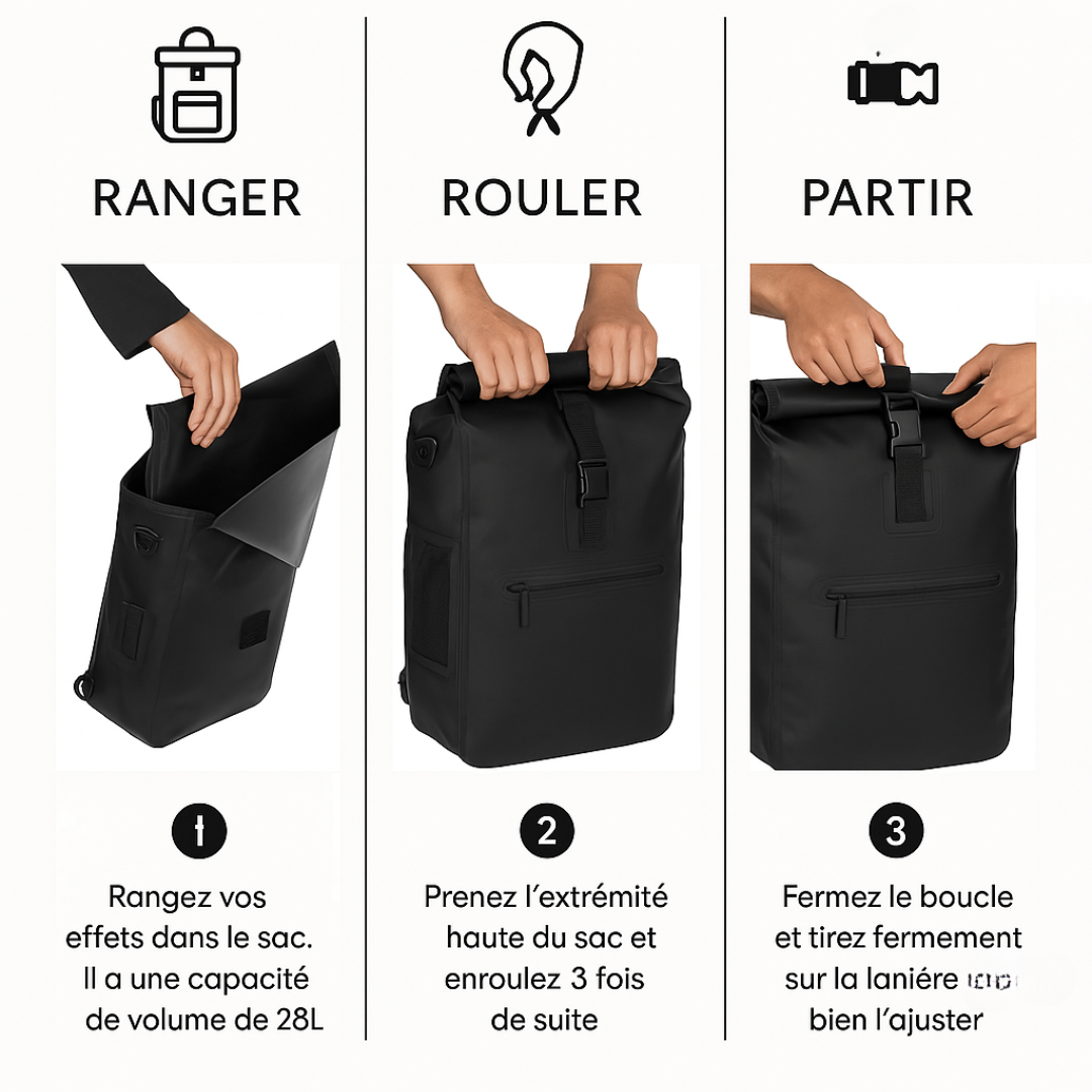 BADAWIN – wholesale Backpack – Unisex – Ali waterproof bike backpack – 2-in-1 sage green bag10