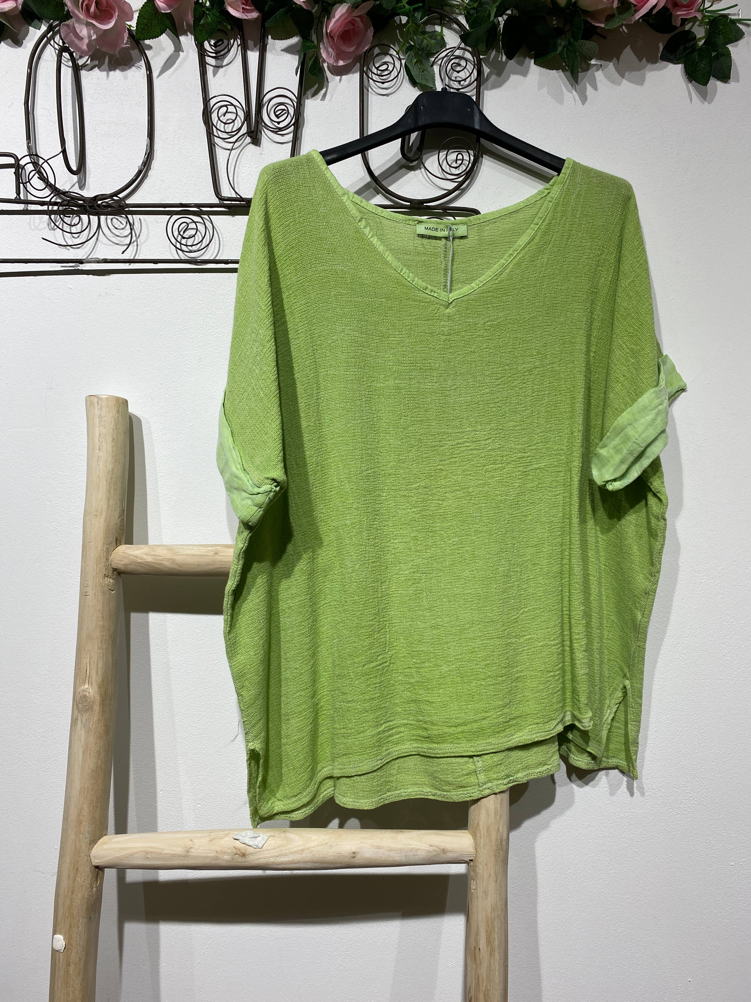 LINEN & COTTON HOUSE – Blusa - Mulher por atacado – Camisa de algodão e linho tamanho único34