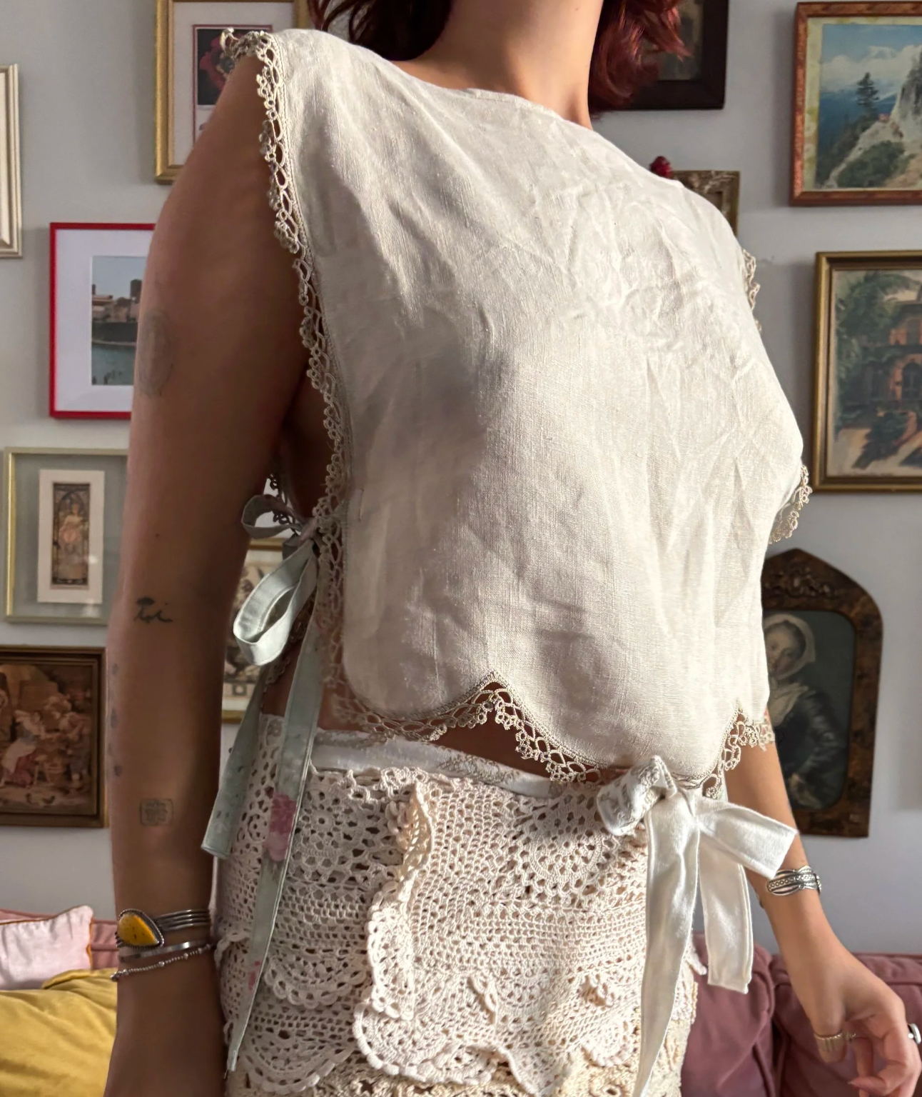 Soleil et Amis - Wholesale Blouse - Women's - the Florence top - Handmade Upcycled Tank top4