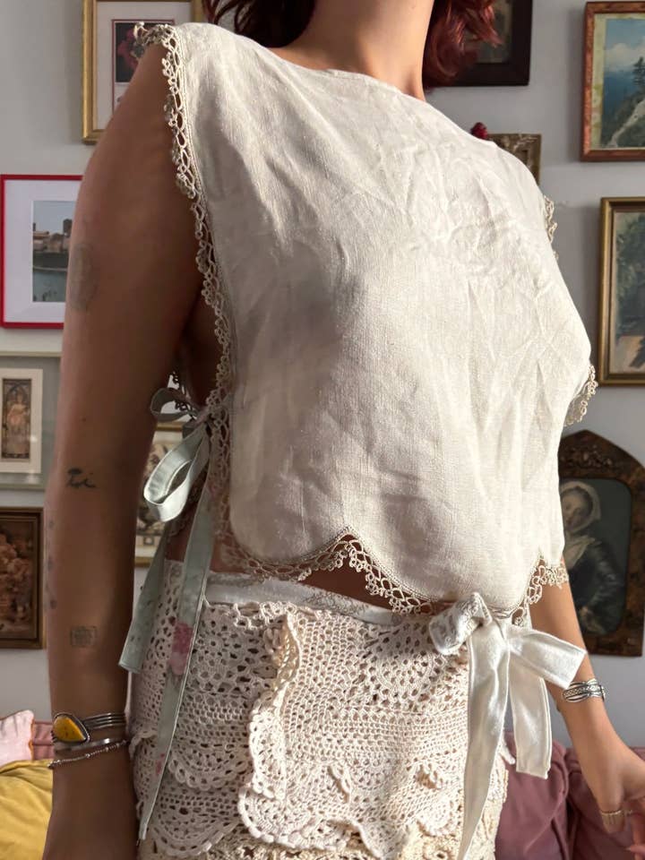 Soleil et Amis - Wholesale Blouse - Women's - the Florence top - Handmade Upcycled Tank top4