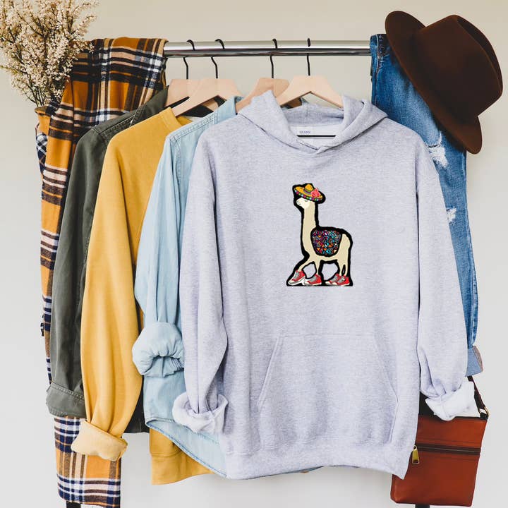 Unisex Confident Llama Hoodie- Affordable & unique for wholesale by Maqoba